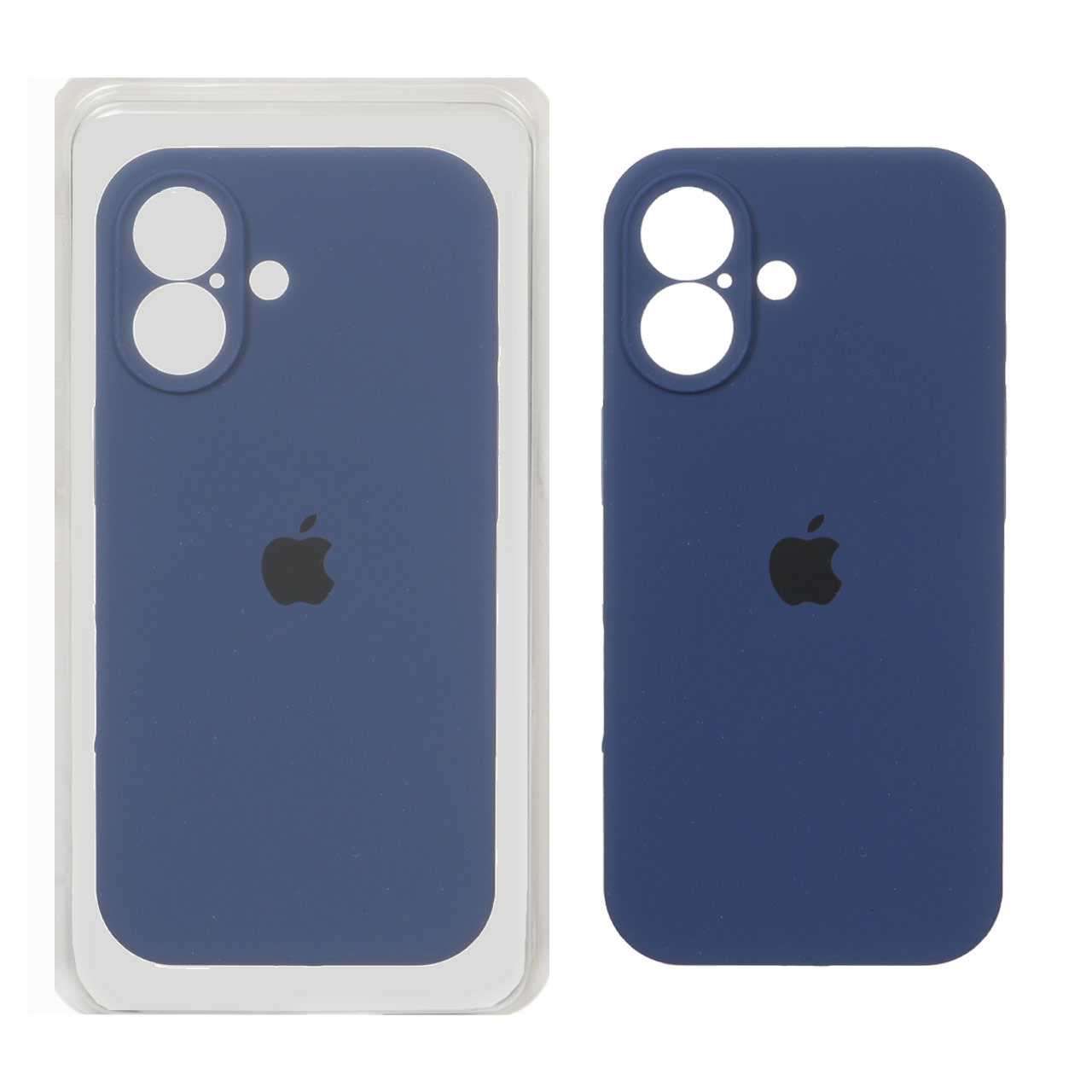 قاب سیلیکونی پاک کنی محافظ لنزدار اورجینال Apple iPhone 17 - سرمه ای (پک اصلی)